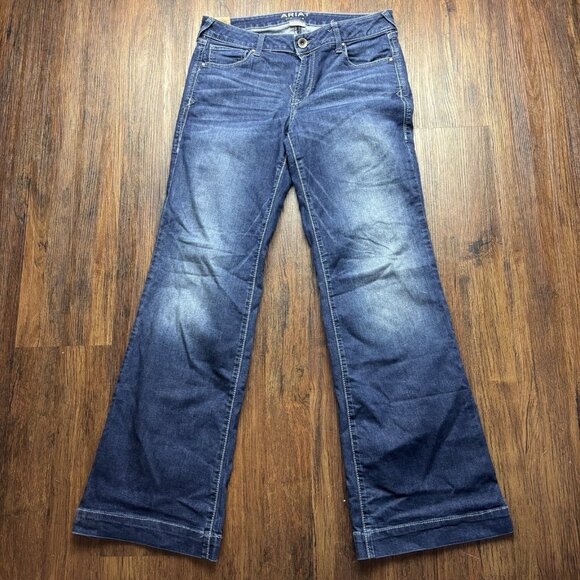 Ariat Trouser Jeans Distressed Dark Wash Women’s Size 30R - Picture 1 of 10